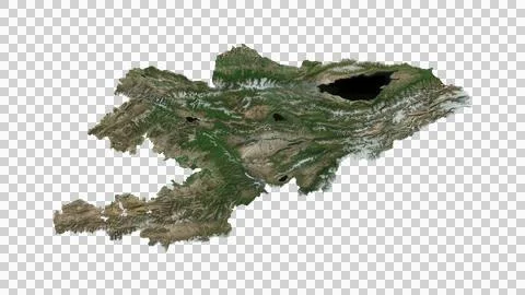 Kyrgyzstan Map Stock Illustration
