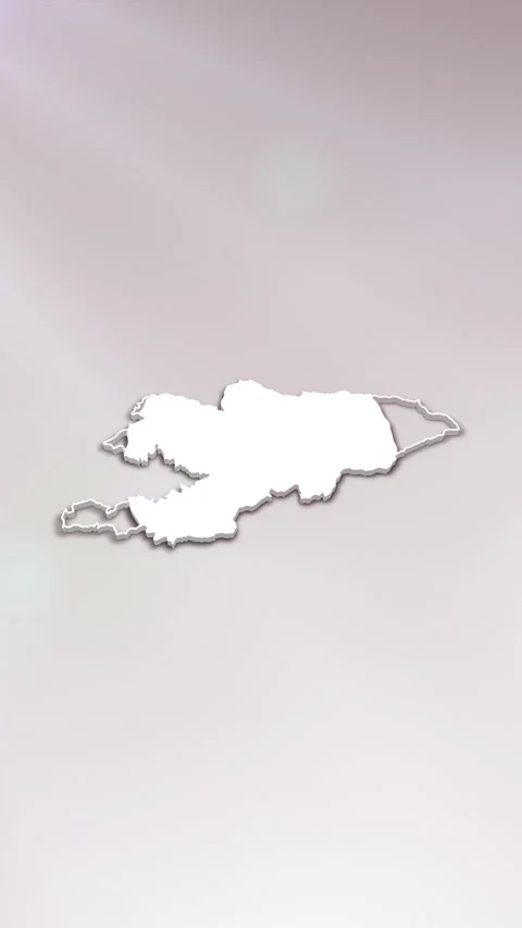 Kyrgyzstan Map Intro Video stock 261660412