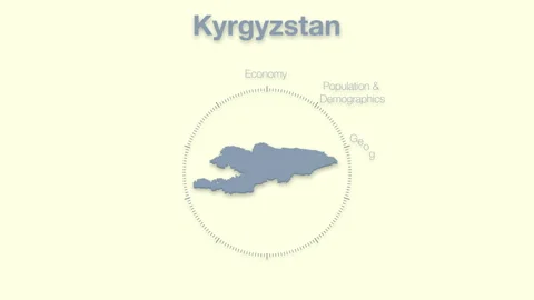 Kyrgyzstan MAP revealingmotion graphics data elements Stock Footage 339870082