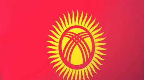 Kyrgyzstan Waving Flag Stock Footage 10762091