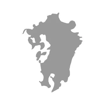 Kyushu vector map isolated on white background Stock-Illustration