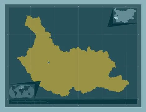 Kyustendil, Bulgaria. Solid color shape 스톡 일러스트