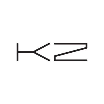 Kz initial letter vector logo icon 库存插图