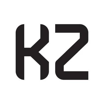 Kz initial letter vector logo icon Stock Illustration