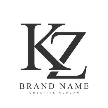 KZ trendy logotype template. Initial letter k and z classic font style. Cre.. Stock Illustration