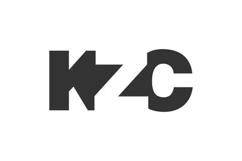 KZC logo design. Initial letter K Z C bold font style for tech startups, co.. Stock Illustration
