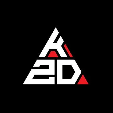 KZD triangle letter logo design with triangle shape. KZD triangle logo desi.. Stock Illustration