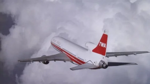 L-1011 - in-flight over clouds Stock Footage 163178301