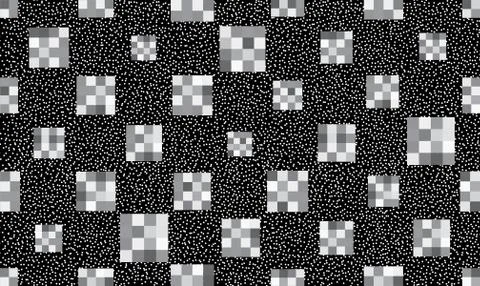 L Abstract geometric seamless pattern. Stylish dotted pixel background Illustrazione stock