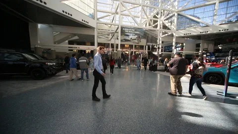 L.A. Auto Show Crowd Stock Footage 99462879