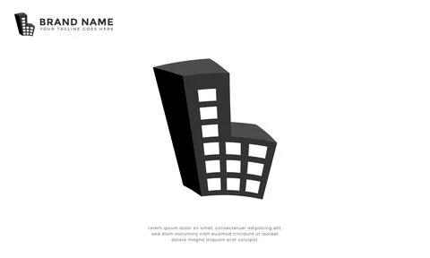 L Building Logo Stock Illustration