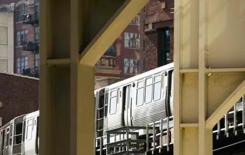 The L in Chicago Stock Photos