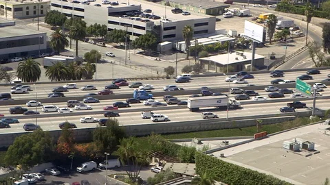 L.A Freeway Stock Footage 127577606
