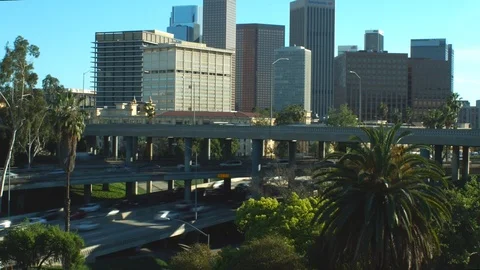 L.A. Freeway rush hour Time lapse Video stock 87045858