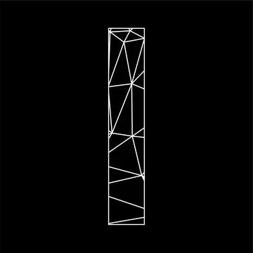 L geometric triangle blockchain font Illustrazione stock