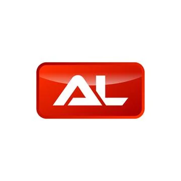 A L Initial Letter Rectangle Shape Logo Template Stock Illustration