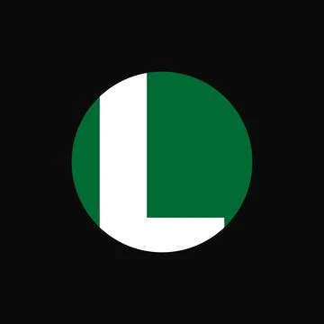 L letter iconic logo vector illustration. L flat logo in circle shape Stock Illustration