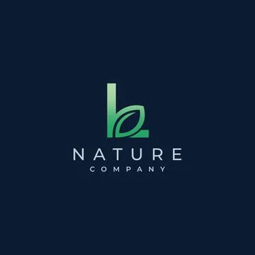 L Letter Leaf Logo Icon Design Vector Stock Illustration