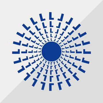 L letter patterns conceptual mandala vector illustration. L text textures Stock Illustration