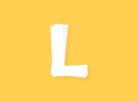 L Letter vector font, modern layers design. Eps10 illustration Stock Illustration