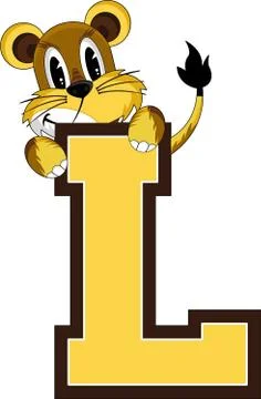 L is for Lion Alphabet Learning Illustration Stock-Illustration