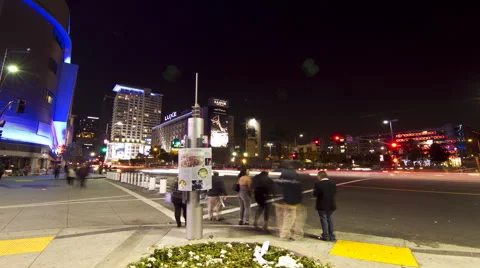 L.A. Live building complex in Los Angeles, California, USA Stock Footage 51481036