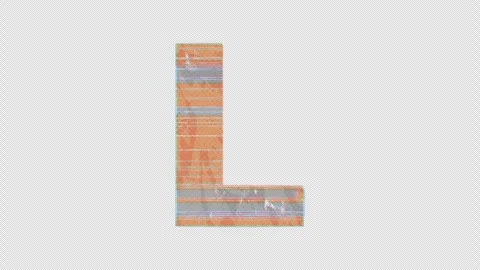 L to M Letter Switch in Glitchy Cartoon Style Stock Footage 254028805
