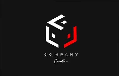 L red white three letter cube alphabet letter logo icon design. Creative te.. Stock Illustration