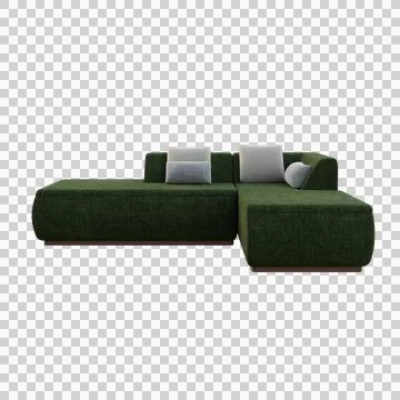 L Shape Sofa Front View Stock-Illustration