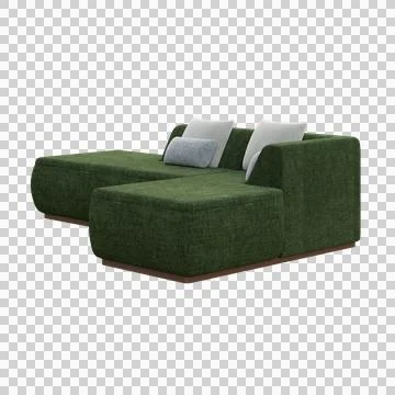 L Shape Sofa Right View 스톡 일러스트
