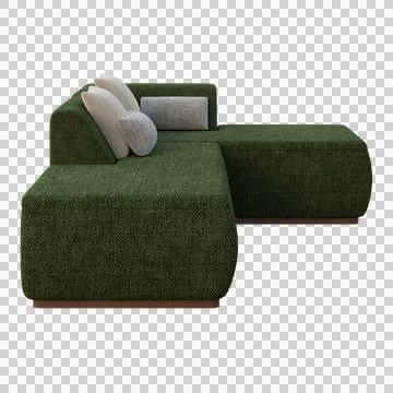 L Shape Sofa Side View Stock-Illustration