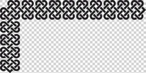 L-shaped frame with braided Celtic knots, black Stock Illustration
