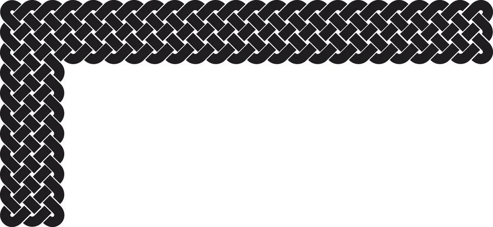 L-shaped frame with Celtic knot, black Stock Illustration
