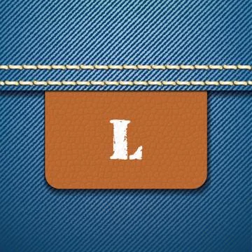 L size clothing label - vector Illustrazione stock