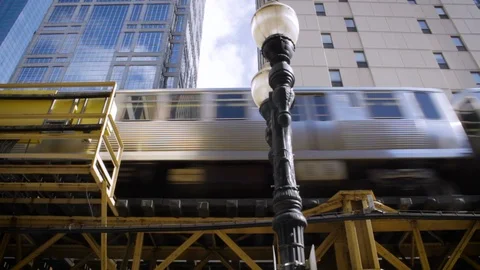 L Train - Chicago, Illinois Stock Footage 87899634