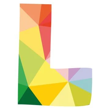 L vector letter isolated on white background illustration Stock Illustration