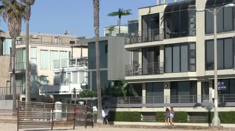 LA-0019 VENICE BEACH PANORAMA Stock Footage 10699427