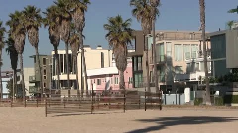 LA-0020 VENICE BEACH PANORAMA Stock Footage 10699458