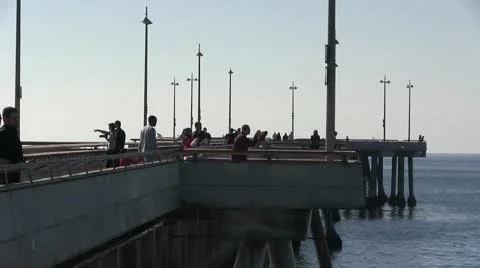 LA-0036 PIER AT VENICE BEACH Stock Footage 10699582
