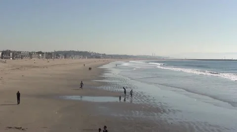 LA-0059 BEACH ZOOM Stock Footage 10699788