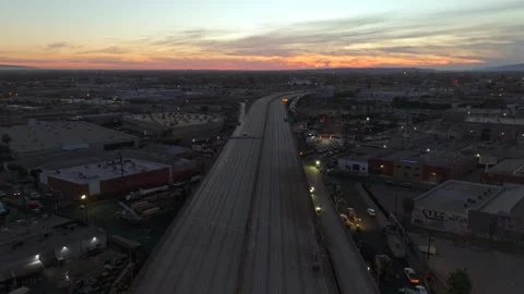 LA 10 Freeway closed and empty - November 2023 Stock Footage 255991379