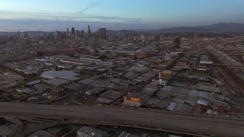 LA 10 Freeway closed and empty - November 2023 Stock Footage 255991392