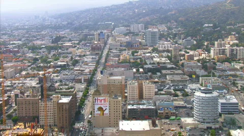 LA aerials downtown3 Stock Footage 295805