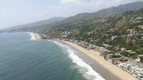 LA aerials pacificcoast hwy16 Stock Footage