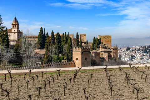La Alhambra view of the outer area Stock Photos