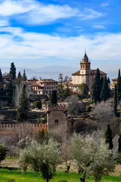 La Alhambra view of the outer area Stock Photos