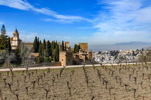 La Alhambra view of the outer area Stock Photos