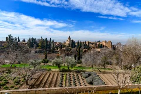 La Alhambra view of the outer area Stock Photos