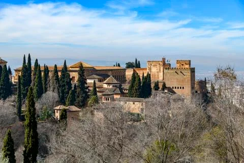 La Alhambra view of the outer area Stock Photos