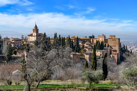 La Alhambra view of the outer area Stock Photos